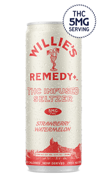 Willie's Remedy+ 5mg THC Infused Seltzer - Strawberry Watermelon