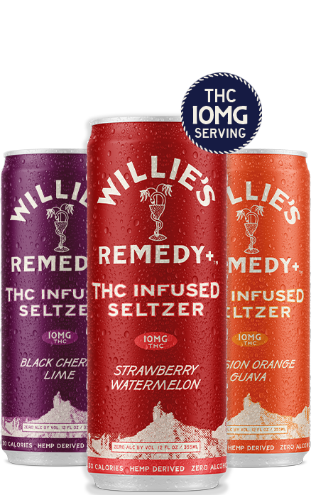 Willie's Remedy+ 10mg THC Infused Seltzer Variety Pack