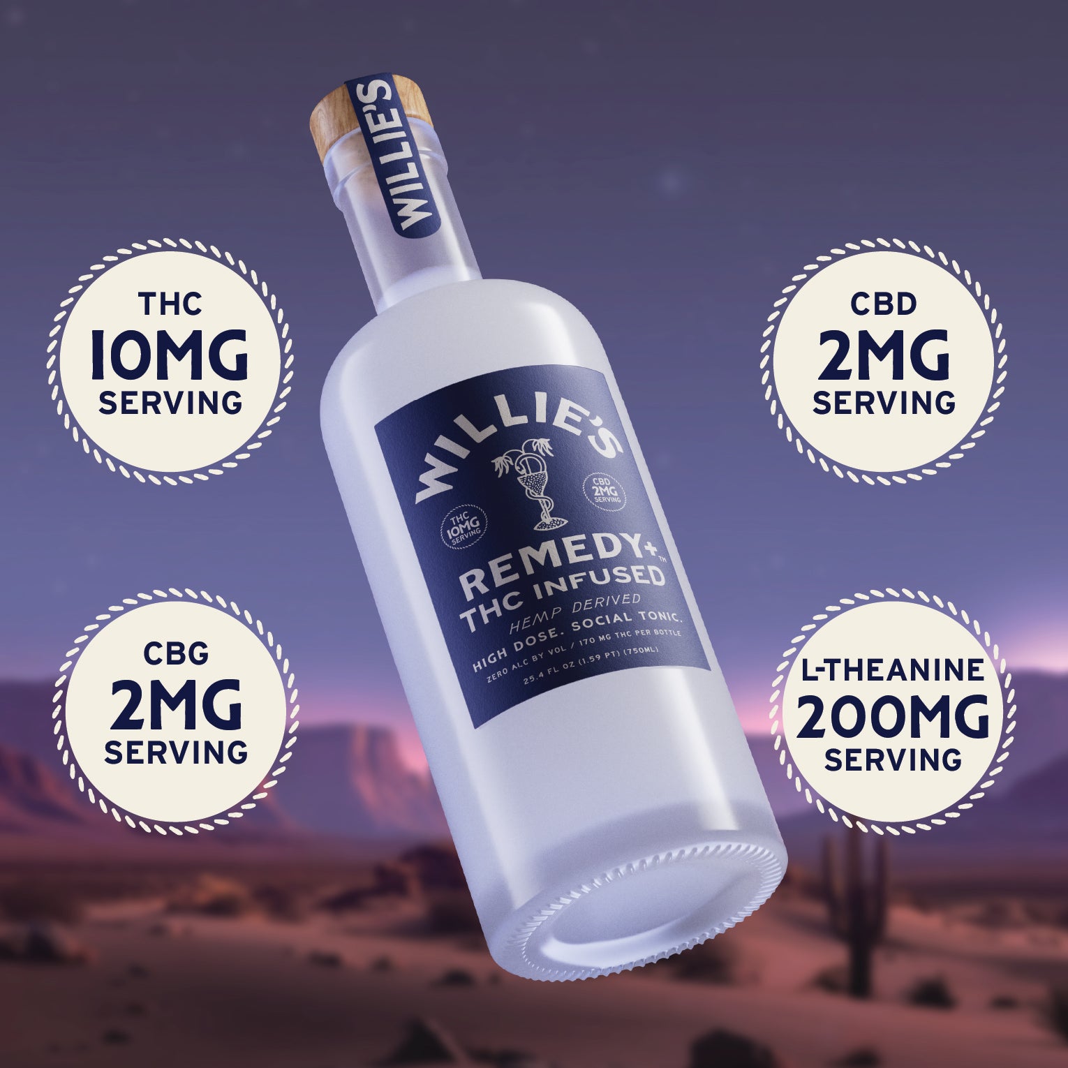 Willie's Remedy+ 10mg High Dose 750ml Bottle